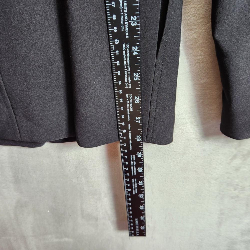 DKNY Blazer‎ Jacket Womens 12 Black Belted Professional Career Interview Office - Picture 11 of 11